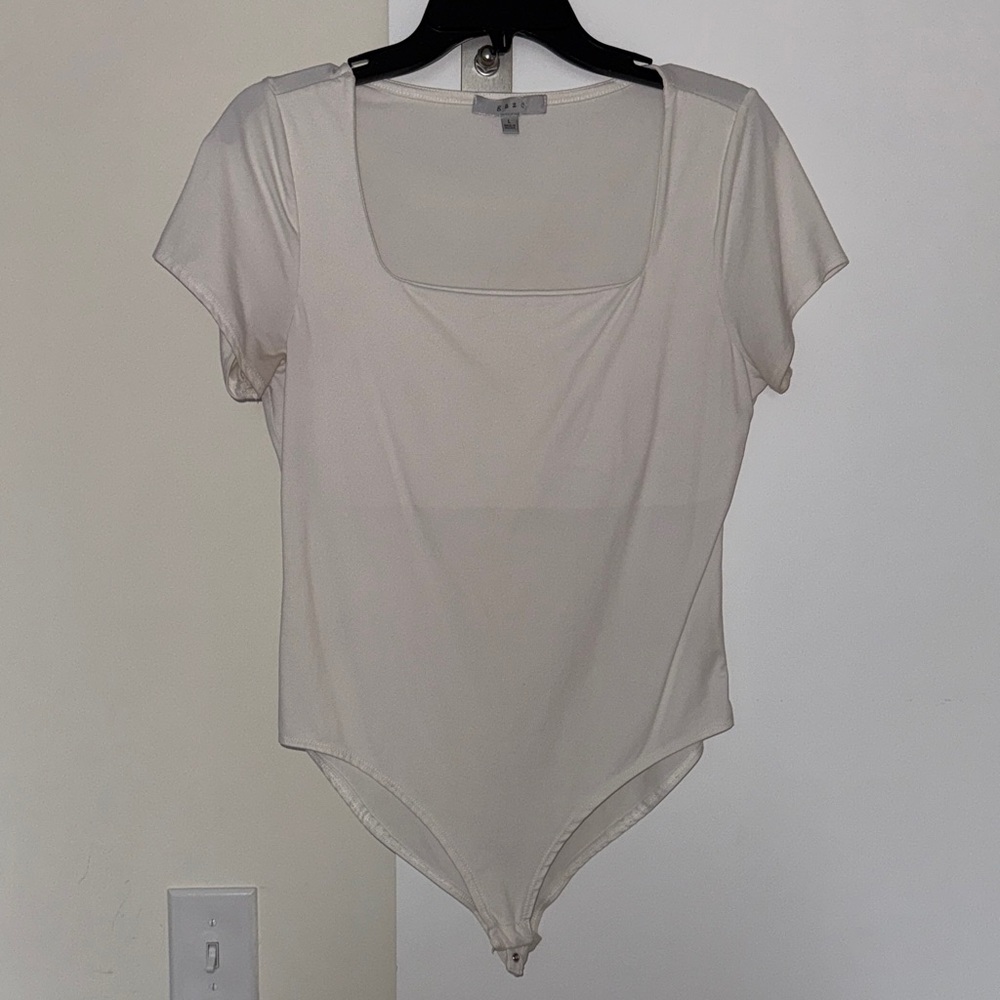 Gaze White Short Sleeve Bodysuit